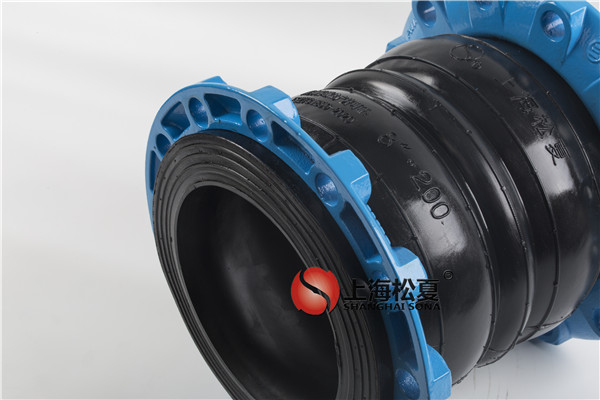 DN200球墨法蘭三元乙丙雙球體橡膠接頭，耐高溫